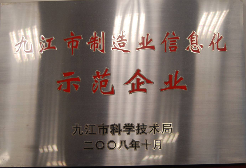 制造業(yè)信息化示范企業(yè)（江西亞?wèn)|）