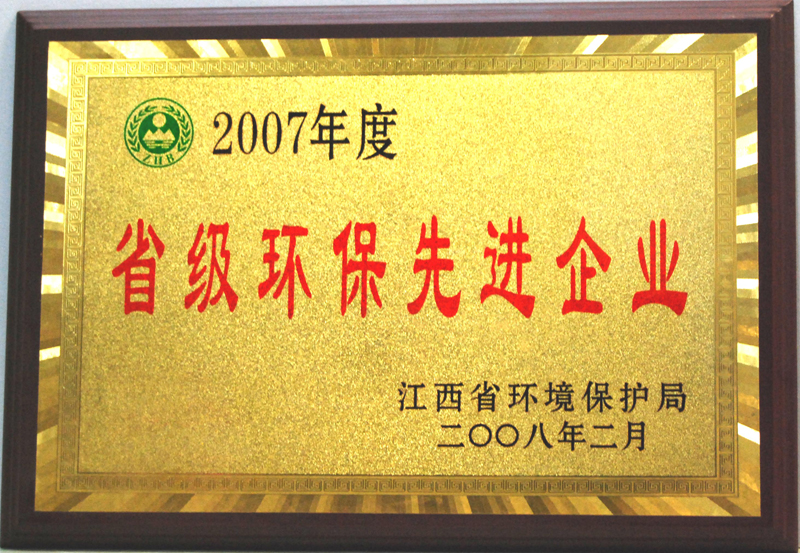 省級(jí)環(huán)保先進(jìn)企業(yè)（江西亞?wèn)|）